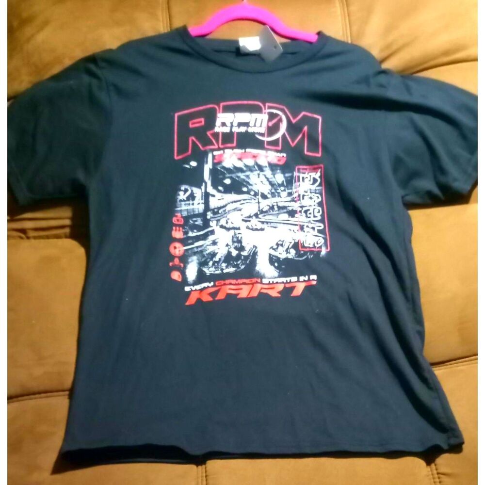 RPM Unisex Gamer Black And Red T-Shirt sz L.....B6